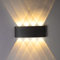 ZIKEY Modern LED Wandleuchte, 8W Warmweiß 3000K, IP65 Wasserdichte Up Down Wandleuchte, Aluminium LED Spotlight Nachtlampe, Innen & Außen Wandleuchte (Schwarz)