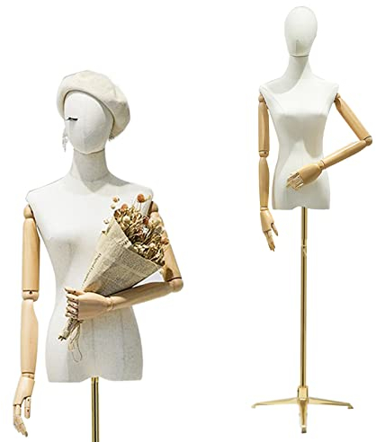 HIYOUGO Schaufensterpuppe Weiblich Schneiderpuppe, Schneiderbüste mit Verstellbarer Höhe Damenbüste Mannequin Kleiderpuppe Torso Weibliche Büste Kleid Ausstellungsstand (Farbe : C)