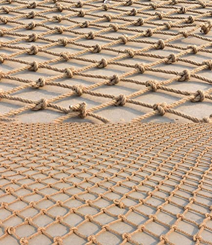 Sicherheitszaunnetz für Kinder, Haustiere, Katzen, Anti-Fall-Netz Jute Netz, Papagei Haustier-Sicherheitsnetz for Kinder Außenterrassen Geländer Treppen Balkon Sicherheitsnetze Natürliches Jutenetz Ha