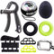 Musculation Main Kit de 8, Entraînement de Musculation Avant Bras, Pince Poignée 10-60 kg Ajustable Comptage Hand Gripper, Exerciseur de Doigts, Gyroscopique, Anneau d'exercice et Balle Anti Stress