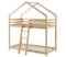 Laïba Kids Lit cabane superposé Enfant Château des Anges Beige 90x190 cm