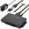 FEMORO Lettore di dischi rigidi IDE SATA a USB 3.0 + adattatore USB C, kit convertitore di dati per disco rigido interno con alimentatore per unità IDE 2.5 SSD 3.5 HDD SATA interno Blu-ray Drive