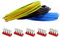 Event-Kabel&more-Set Verdrahtungssatz 9m schwarz, 3m blau, 3m grün/gelb Aderleitung flexibel H07V-K 10 mm² inkl. Aderendhülsen 10mm2 für Zählerschrank Verteilung (Set 9m/3m/3m 50AEH)