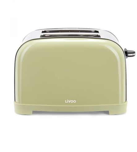 Livoo - Grille-pain 2 fentes DOD196 - fente large de 3 cm, 750-850 W, 3 fonctions, thermostat réglable (7 niveaux)