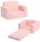 Welnow 2-in-1-Kinder-Sofa-Stuhl, umwandelbarer Kleinkind-Stuhl, ausklappbarer Kinder-Sofa, Klappbares Kinderspielsofa mit abnehmbarem Bezug, für Mädchen oder Jungen