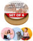 Untersetzer, personalisierbar, glänzend, rund, für jedes Foto, dekorative Geschenkidee, Untersetzer-Set, Einweihungsparty, 6 Stück