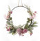 41cm Künstliche Türkranz Deko, Türkranz Frühling aus künstlichen Blumen und Pflanzen Türkranz Kranz Deko Metallring Hochzeit Blumenkranz Deko Frühlingskranz Metallring Blumenkranz Deko (Rosa)