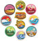 Runde Aufnäher Patches Set,10 Stück Wandern Patches, Bügelflicken, Bügelbild, Aufnäher Wanderer Rucksäcke, Nähen Und Gestickte Stoffaufnäher, Für Jeans Jacken Hemden Hüte Und Andere Kleidung