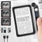 Vicloon Magnifying Glass with Light, 4X Reading Magnifier, Large Foldable Handheld with 10 LEDS and 3 Dimming Modes, Rectangular Magnify Glasses Lens for Low Vision Aids Person Elder (Black）