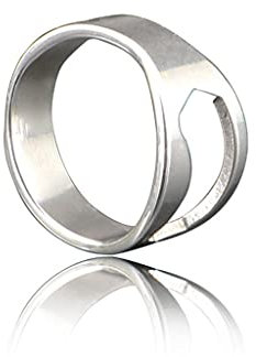 1Pc Practical Stainless Steel Ring Beer Bottle Opener-Sliver Clever fashion