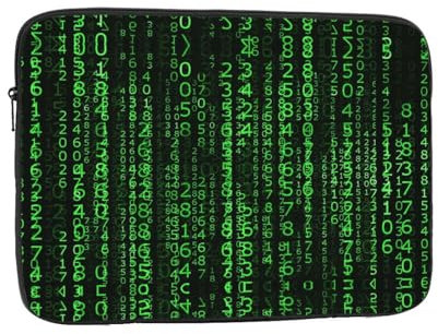 XLEWSIEU Hacker Era Laptoptasche, schlankes und leichtes Design mit Reißverschluss, ideal für Geschäftsreisen, Schule und Büro, Schwarz , 10 inch