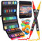 TrendGate 144 Couleurs 72 stylos Feutre Acrylique, Feutre Peinture Acrylique Double Pointe Pinceau, Marqueur Acrylique Pour Papier, Verre, Galet, Métal, Plastique, Bois, Oeuf, Céramique, Textile