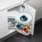Blind Corner Cabinet Pull out Organizer 2-Tier Slide out kitchen Organizers Cabinet Blind Corner Pullout Organizer Cabinet Lazy Susan Organizer for Cabinet 36inch (Rigth Open)