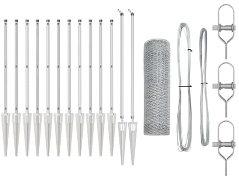 vidaXL Fence Post Silver, Garden and Terrace, Durable Outdoor Fence, Rectangular Fencing Solution, Weather Resistant Fences Privacy Barrier