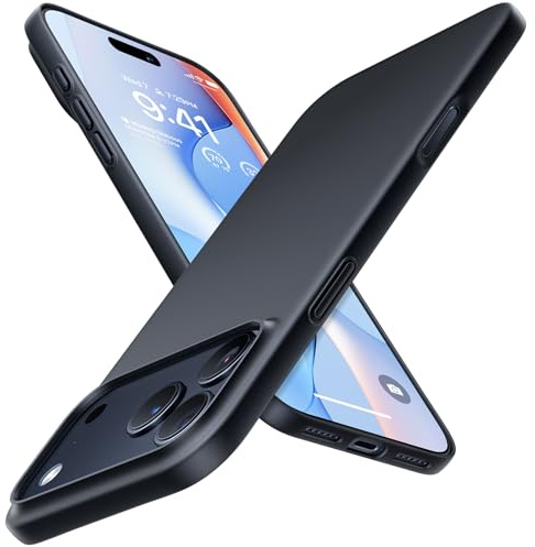 TORRAS Ultra thin for iPhone 17 Pro Case, Slim Protective & Velvety Touch Case for iphone 17 Pro, Anti-Scratch Hard Plastic Lightweight 17 pro cover, Matte Black