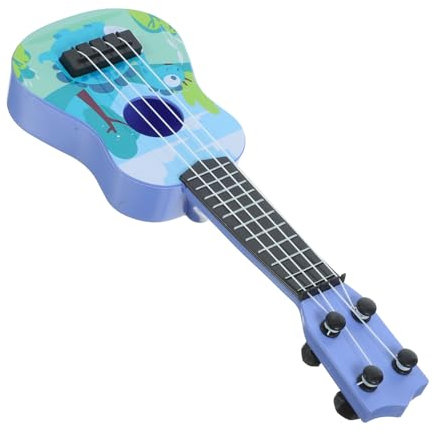 JUMPLAWN Mini Ukulele für Simulierte Gitarre für Kleinkinder Farbenfrohes Musikinstrument für Musikpädagogik und Dekoration Tiermuster