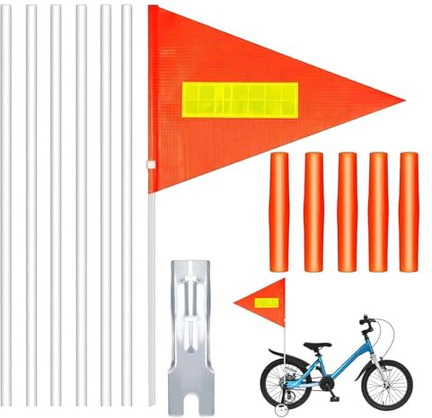 Drapeau universel pour vélo pour enfants - Pour la stabilité sur la route - Hauteur réglable