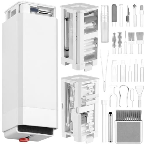 AYESY 32 in 1 Tastatur Reinigungsset, Kopfhörer Reinigungsset für AirPods mit Bürste und Spray, Keyboard Cleaner für Laptop, Handys, PC Monitor, Kamera