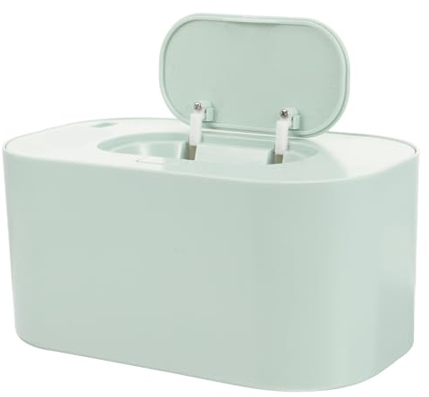 Homoyoyo Chauffe-lingettes Portable sans Fil pour Bébé Boîte Isolante Thermique en Plastique Vert, Recharge USB pour Voiture et Voyage, Maintien Constant Température