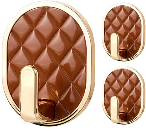 Selbstklebende Handtuchhaken, luxuriös, strapazierfähig, wasserdicht, Klebehaken für Wände, keine Beschädigungen, 8 x 6 x 2,5 cm, für Duschtür, Badezimmer, Schlafzimmer, Wohnzimmer, Küche, Zuhause