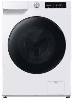 Samsung Series 9 AI Energy 9kg / 6kg Smart Washer Dryer, White, WD90HG6U94BEU1