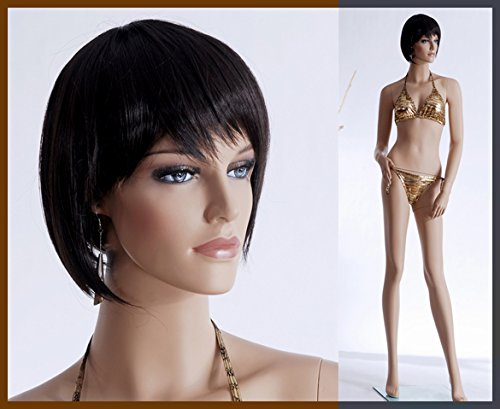 Tonhan FH-03 Schaufensterpuppe weiblich. Hautfarbe stehend elegant schick modern. Modellierte Frisur
