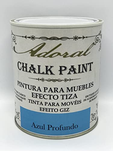 ADORAL - Chalk Paint Pintura para muebles Efecto Tiza 750 ml (Azul Profundo)