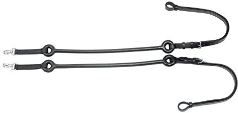 Umbria Reiten Zügel Elastische C/Seilspannsysteme Gummi, dunkelbraun_