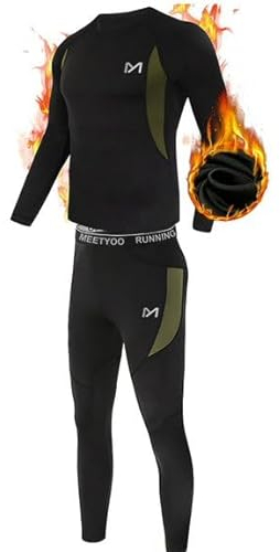 MEETYOO Herren U1 Basisschicht-Set, Schwarz, L