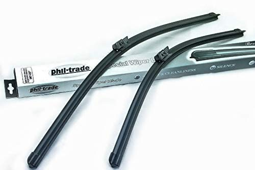 phil trade 2 x Flex Scheibenwischer kompatibel für BMW E39 und Peugeot 607
