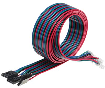 fivekim 4 Stück 100 cm 4-polige Schrittmotor-Kabel Xh2.54 Terminal-Draht für 3D-Drucker Nema 17 Schrittmotor-Motordraht