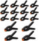 Nylon Spring Clamp A-Type Woodworking Auxiliary Clamps Black Plastic Clips for DIY Projects Photo Studios Arts Crafts Photography Backdrop (2+3-inch-16pcs)