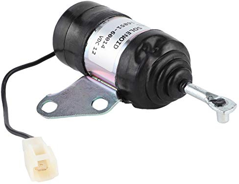 aqxreight - Kraftstoffabschaltmagnet, 16851‑60014, 1,25 Zoll Gummi Kraftstoffabschaltung Elektrisches Magnetventil Abschaltfahrzeug Passend für Kubota Mäher RTV RTV900