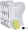 DARUITE Serre Livre en Métal Cale Livre Serre Livre Original Serre-Livres Presse Livre Serre Livres Cale Livres Etagere Bloc Livre pour Le Bureau Fournitures Scolaires(Blanc avec Porte-Stylo