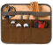 HERCHR Canvas Tool Roll,10 Slot Chefs Knife Roll Bag Waxed Canvas Chef Bag Knife Storage Roll Bag,Waxed Canvas Knife Case Storage,Chefs Knife Roll,Portable Knife Bag for Men Pro Chef