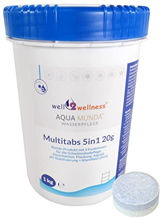 Aqua Munda Wasserpflege Kleine Premium Pool Multitabs 5in1 20g 1kg