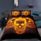 RFFLUX 3D Gothic Totenkopf cool Bettwäsche Set 135x200 cm 2teilig mit Reißverschluss Weiche und Angenehme Schlafkomfort Microfaser Bettbezug Kinderbettwäsche mit Kissenbezug 80x80 cm