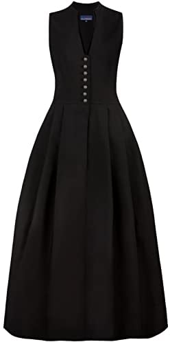 Stockerpoint Damen Akina Maxi Maxi Dirndl ohne Schürze, schwarz, 46