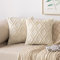 MIULEE 2er Set Kissenbezug Zierkissen Wolle Kissenbezüge Samt Fellkissen kissenhülle kuschelkissen Boho Deko Kissen Flauschig Sofakissen Dekokissen für Sofa Schlafzimmer 50x50 cm Beige