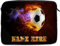 Personalised Football Flame Tablet Sleeve Laptop Case Boys iPad Zip Pouch Footballer Protective Carry Travel Bag Birthday Gift ST472 (Large 14 – 15.6)