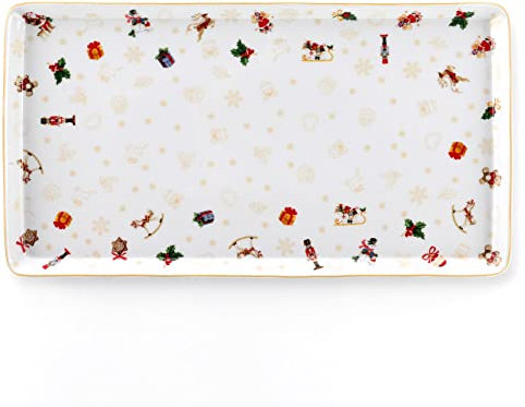 WEISSESTAL Vassoio Gourmet 38X21CM Xmas Porcellana