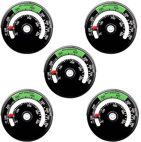 ZYWUOY Magnetisches Ofen-Thermometer, Holzbrenner-Thermometer, Magnetisches Kaminofen, Ofen-Thermometer, Kamin-Temperatur, für Holzscheite