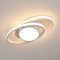 DAXGD Moderna Plafoniera LED, Lampadario led Soffitto 39W 4385lm Pianeti Bianchi per Camera da Letto Cucina Soggiorno, Bianco Caldo 3000K 39CM