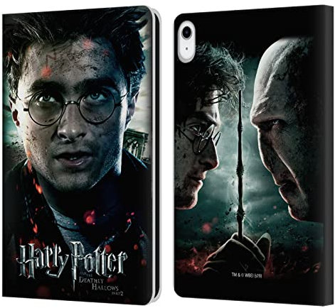 Head Case Designs Offizielle Harry Potter Potrait Deathly Hallows VIII Leder Brieftaschen Handyhülle Hülle Huelle kompatibel mit Apple iPad 10.9 (2022)