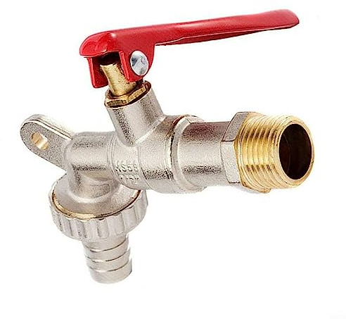 Gartenarmatur, Kaltwasserhahn, Gartenarmatur, Kugelhahn, 1,27 cm, abschließbar, externes Wasserhahn für Badezimmer, Garten, Werkstatt