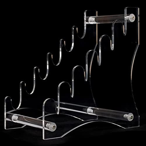 Fulenyi Acrylic Knife Stand | Clear 6-Knife Holder, Modern Countertop Display for Kitchen, Living Room, Office & More