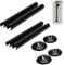 Radiator Pipe Covers, 8 Pieces Radiator Pipe Covers and Collars Snapfit Plastic Radiator Guard Sleeves, 15mm Towel Rail Radiator Pipe Covers and Collars (Black)