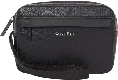 Calvin Klein Herren Pouch Tasche Must Compact Case mit Schlaufe, Schwarz (Ck Black Pebble), Einheitsgröße