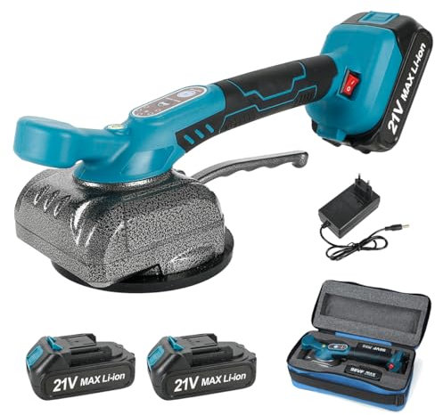 Macchina per la Posa di Piastrelle Ricaricabile, Vibratore per Piastrelle, Macchina Elettrica per Piastrelle Portata Massima 100kg, Livellatrice per Piastrelle, 21V, Macchina per Piastrellatura