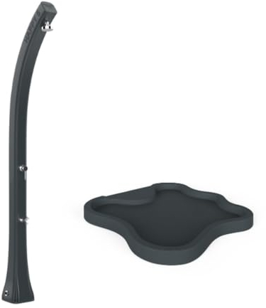San Marco Douche solaire Happy Five 520 Arkema 24 L avec robinet de lavabo > avec receveur de douche Anthracite > Anthracite